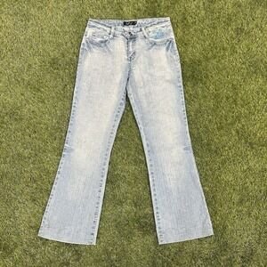 Y2K Spicy Light Wash Jeans Sz‎ 30 Jeweled And Embroidered